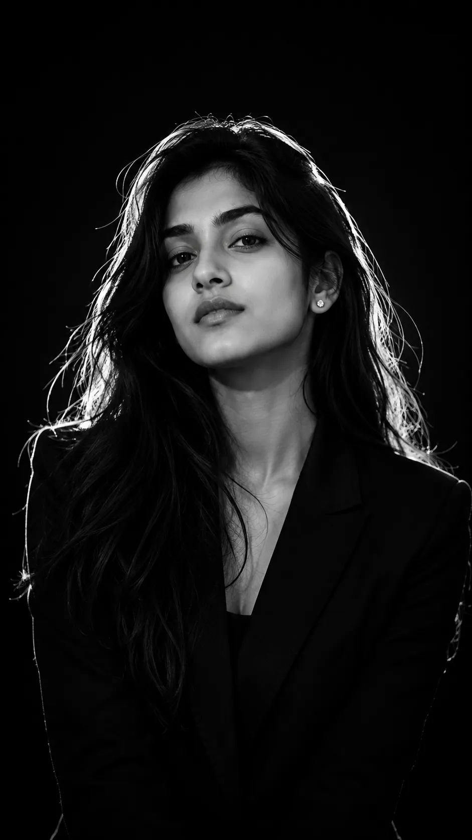 Elegant Studio Portrait AI Photo Prompt example