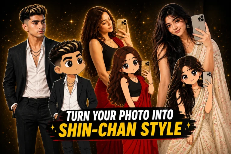 Crayon Shin-Chan character AI photo prompt transforming boys and girls into anime-style characters – Prompt Seen