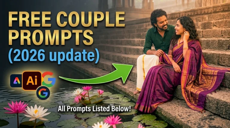 Prompt seen blog post featured image highlighting free Gemini couple photo prompts.