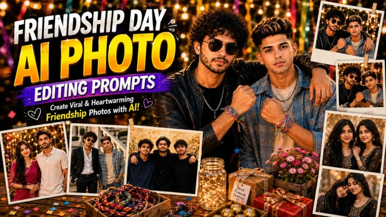 Friendship Day AI Photo Editing Prompts with creative friends photos from Prompt Seen
