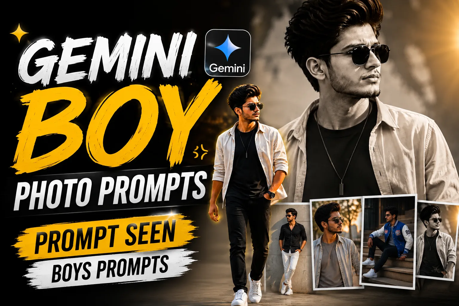 Gemini Boy Photo Prompts example
