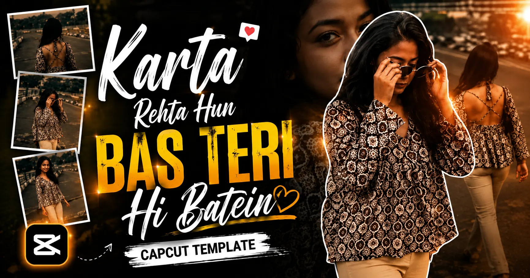 Karta Rehta Hoon Mai Bas Teri Hi Baatein CapCut Template example