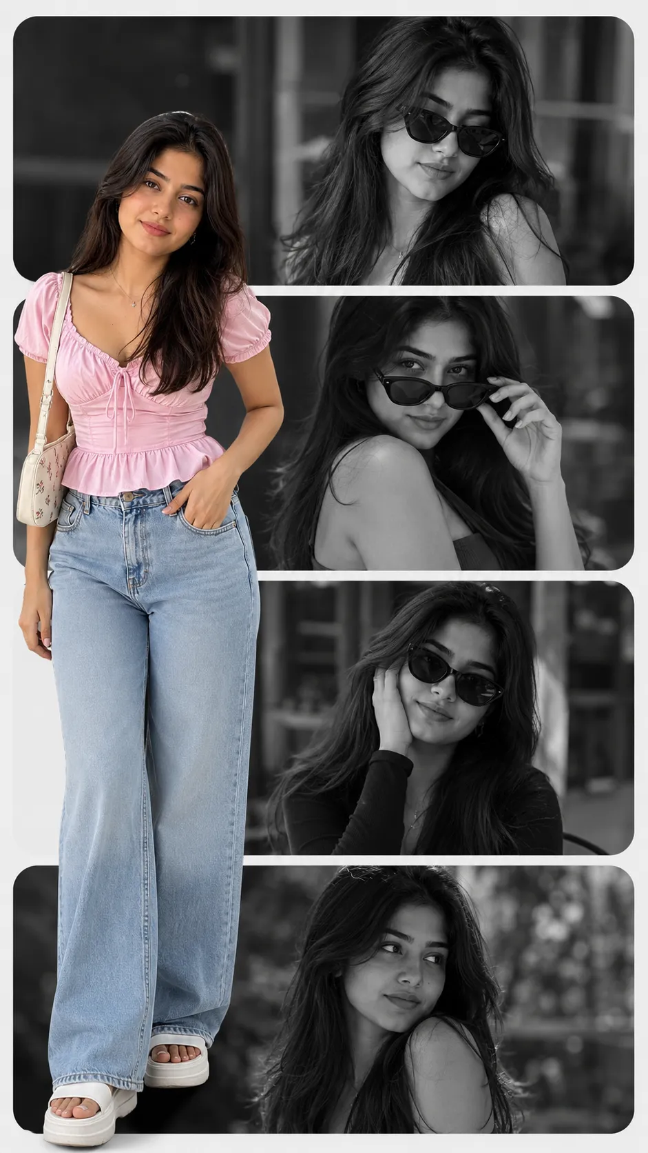 Modern Fashion Editorial AI Portrait Collage example
