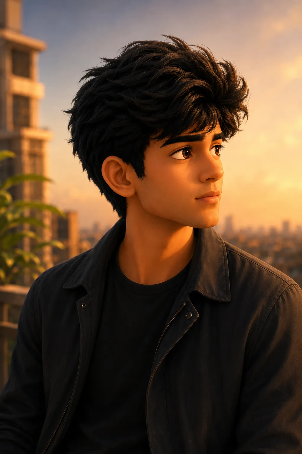 3D Pixar-style cartoon boy AI photo prompt example