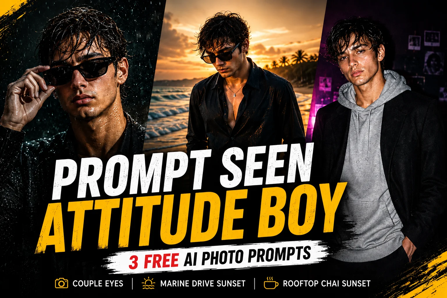 Prompt Seen Attitude Boy AI Photo Prompts example