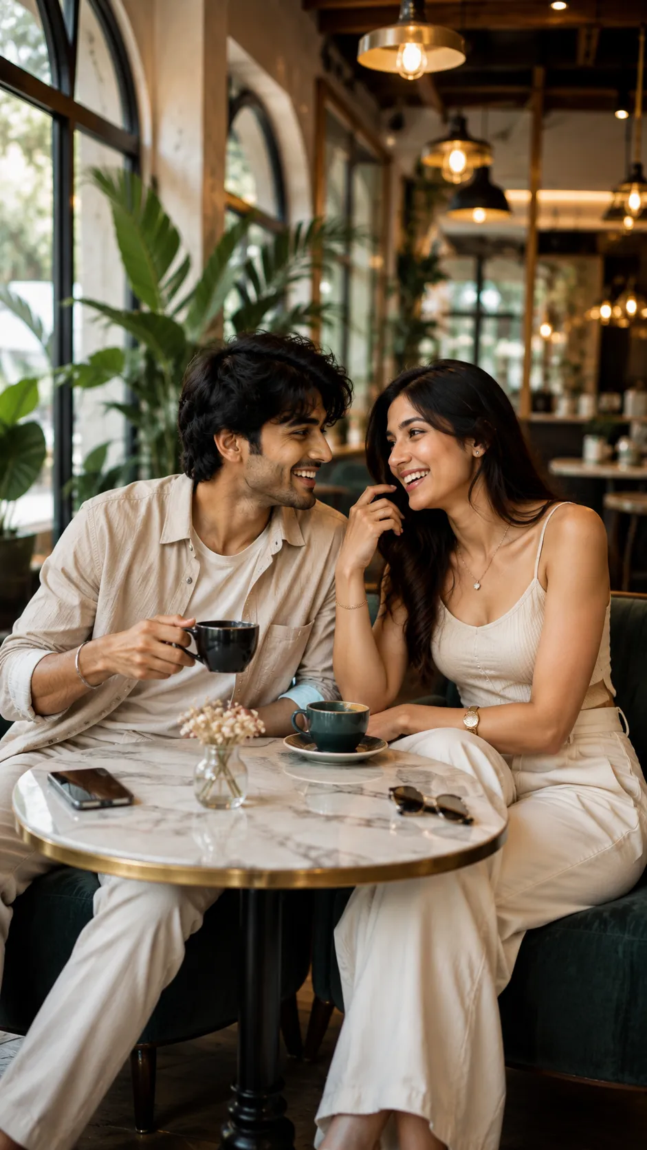 Coffee Date Couple AI Photo Prompt
