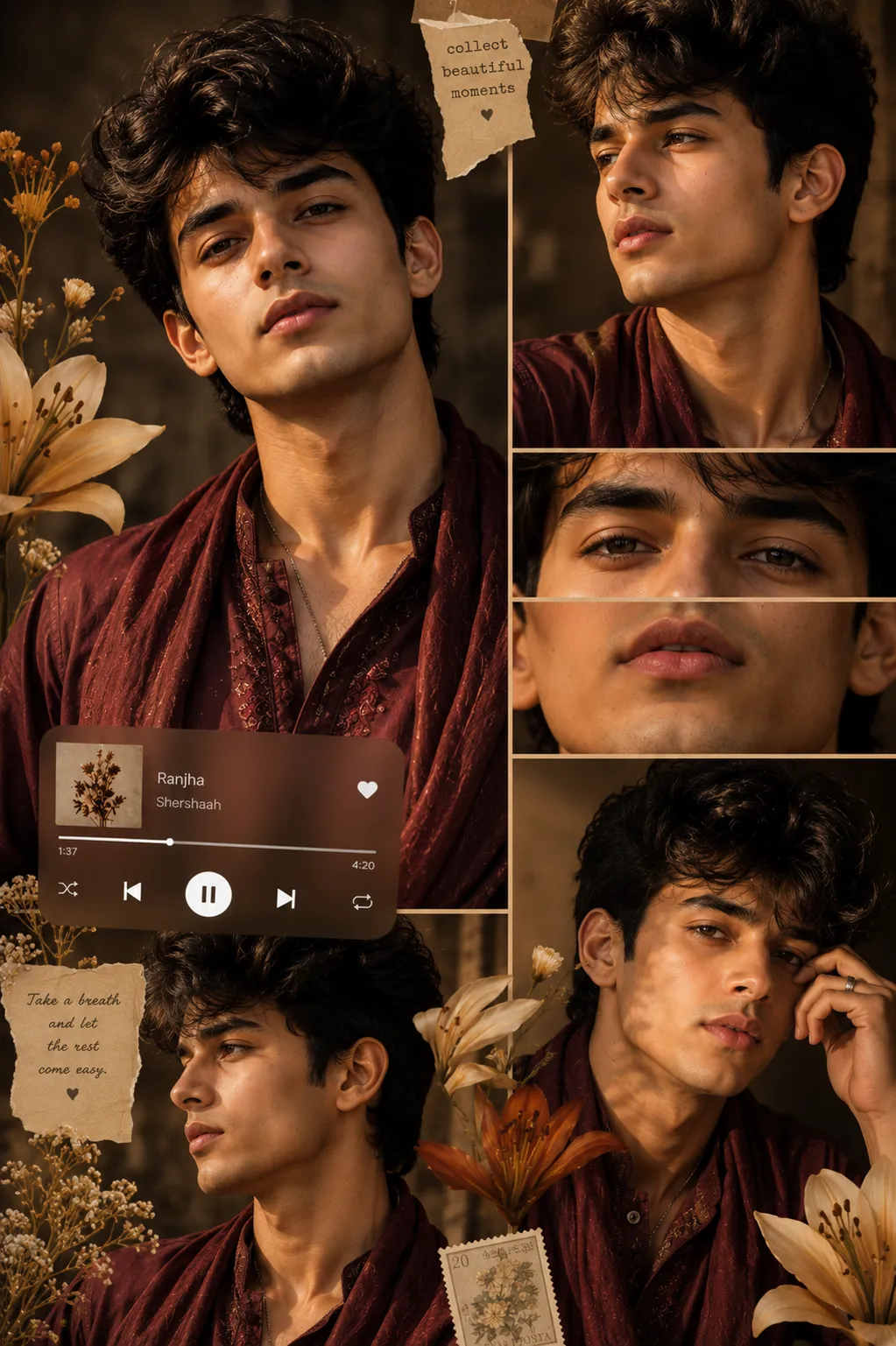 Traditional Boy Cinematic Portrait AI Prompt example