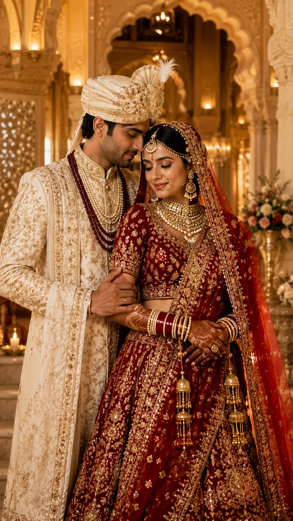 Traditional Indian Wedding Couple AI Photo Prompt