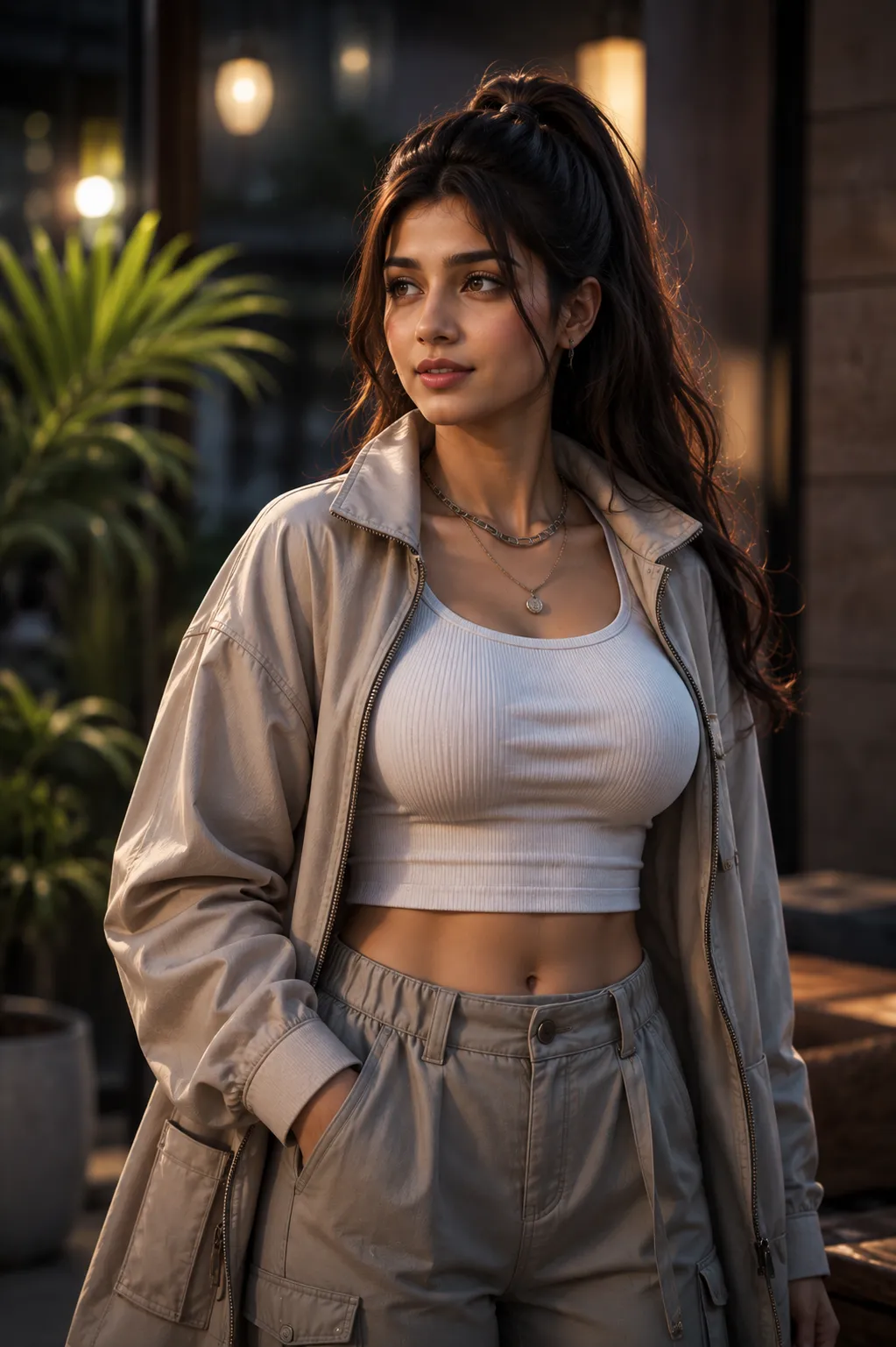 Fashion-forward example from the trending girl luxury prompt